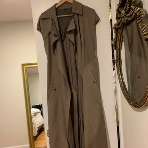 Helmut Lang sleeveless maxi trench coat